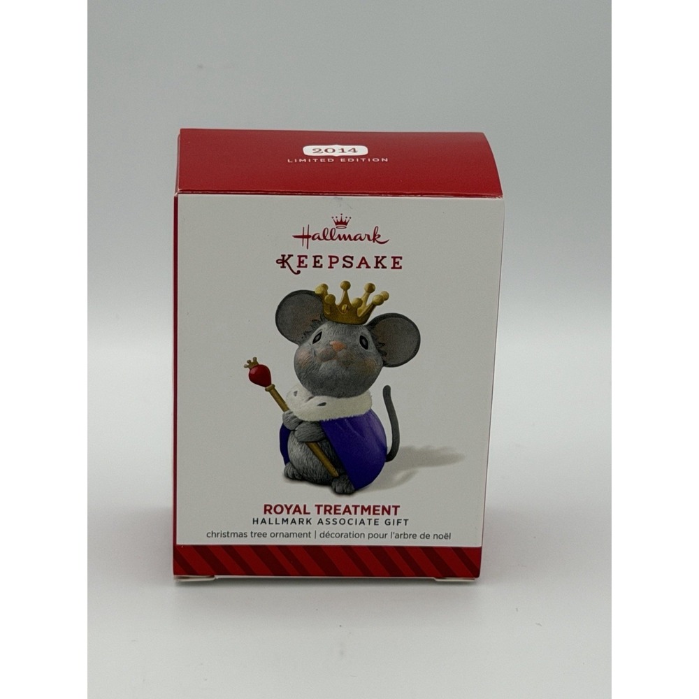 Hallmark Christmas Ornament Mouse King Royal Treatment 2014 Associate Gift
